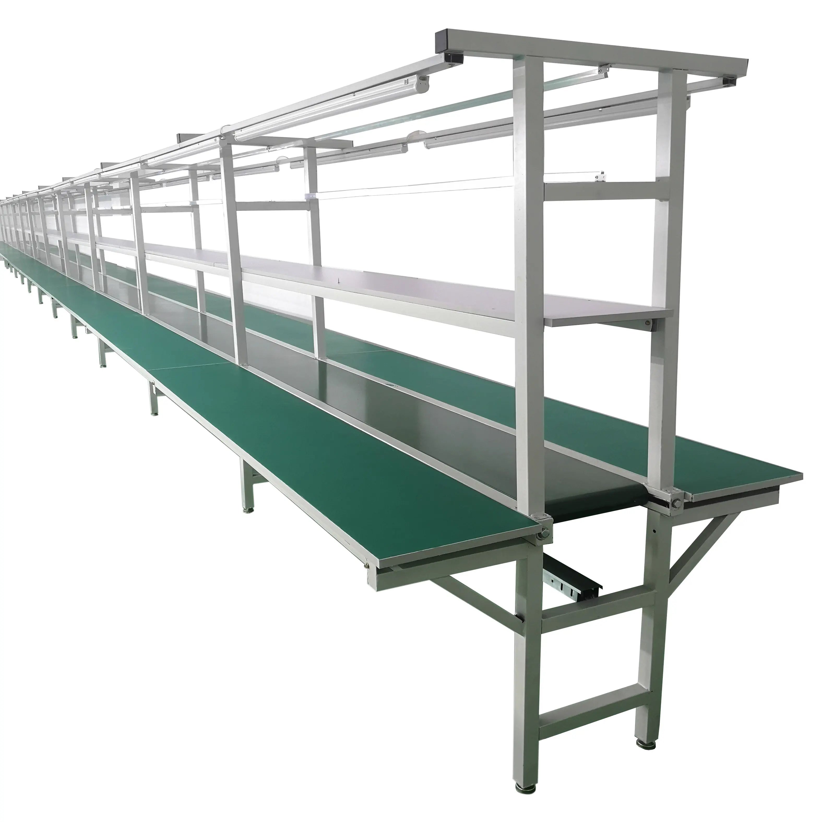 Belt Crossover Transmission Conveyor Unloading Conveyor Container Assembly Line for Computer Manufacturer Carbon Steel