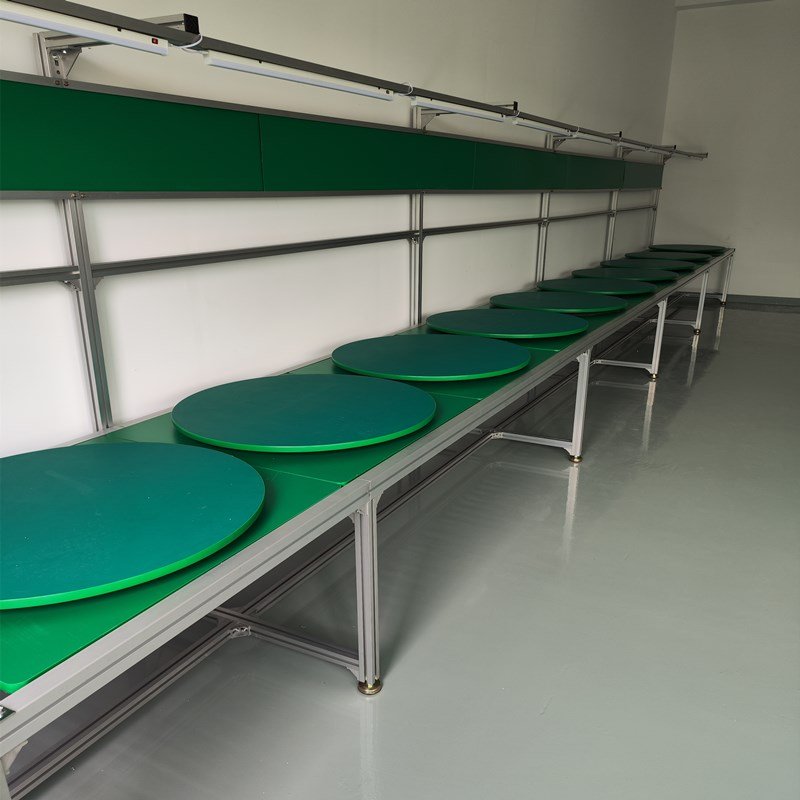 Belt Crossover Transmission Conveyor Unloading Conveyor Container Assembly Line for Computer Manufacturer Carbon Steel