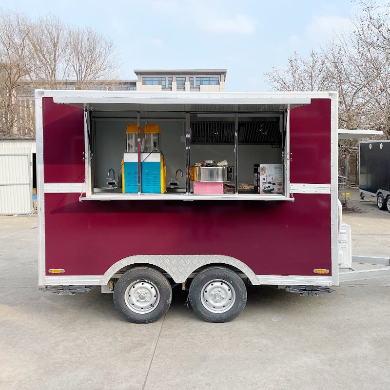 Sandwich Food Truck Churros BBQ Coffee Fast Food Trailer Mobile Kitchen Trailers for Sale