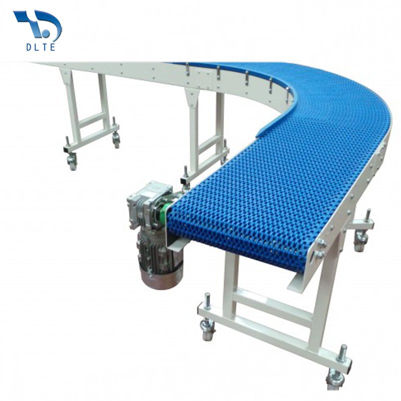 DLTE Ellipse Semicircle Circular Modular Plastic /SS304 Stain Steel Belt Rubber PU PVC Conveyor