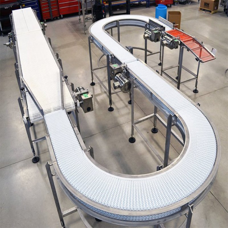 DLTE Ellipse Semicircle Circular Modular Plastic /SS304 Stain Steel Belt Rubber PU PVC Conveyor