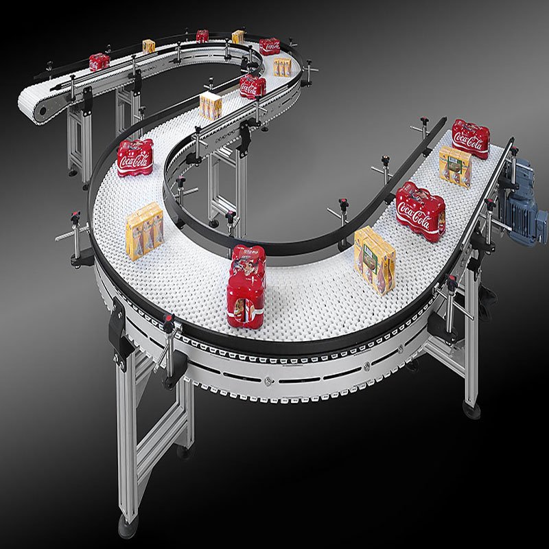 DLTE Ellipse Semicircle Circular Modular Plastic /SS304 Stain Steel Belt Rubber PU PVC Conveyor