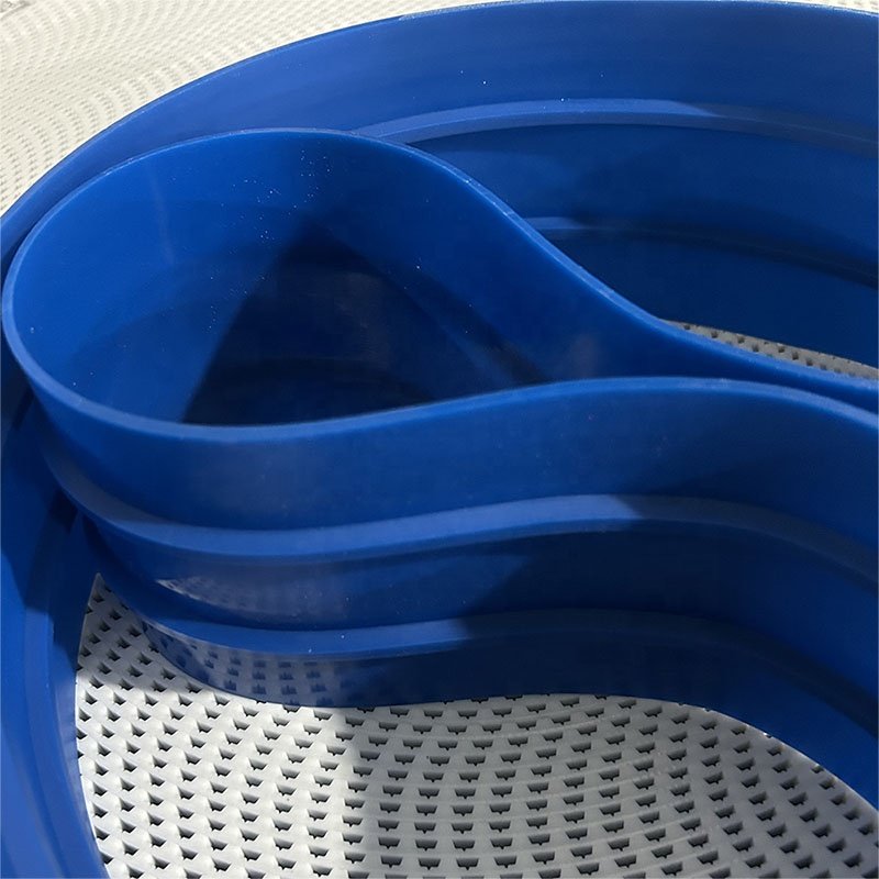 Blue PU open ended/ endless polyurethane belt pu synchronous belts with guide bar