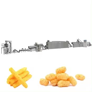 Auto Maize Puffs Making Equipment Extruder Puffing Corn Machine Sus 304