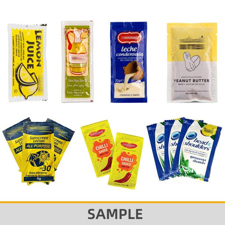 Automatic Multi-lane 2ml 5ml Small Stick Sachet Liquid Foundation Emulsion Cosmetic Sample Body Lotion Cream Packing Machine
