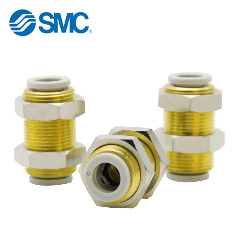 Pneumatic Fittings KQ2E Series Brass One-touch Bulkhead Fittings Bulkhead Connector Assembly Fittings