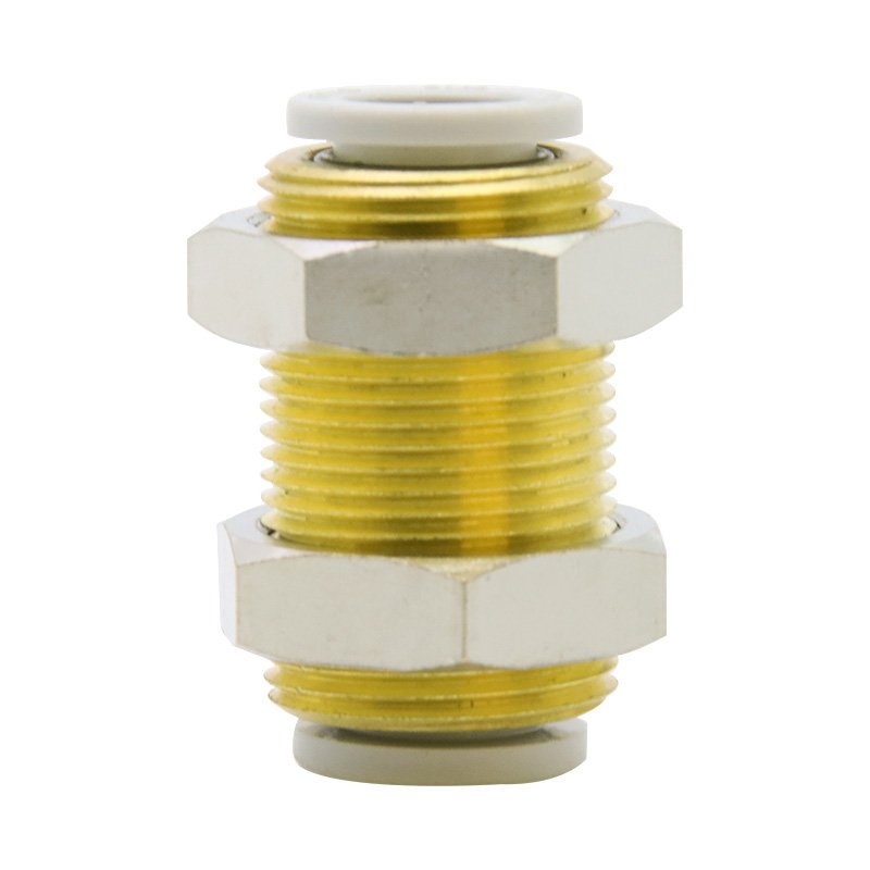 Pneumatic Fittings KQ2E Series Brass One-touch Bulkhead Fittings Bulkhead Connector Assembly Fittings
