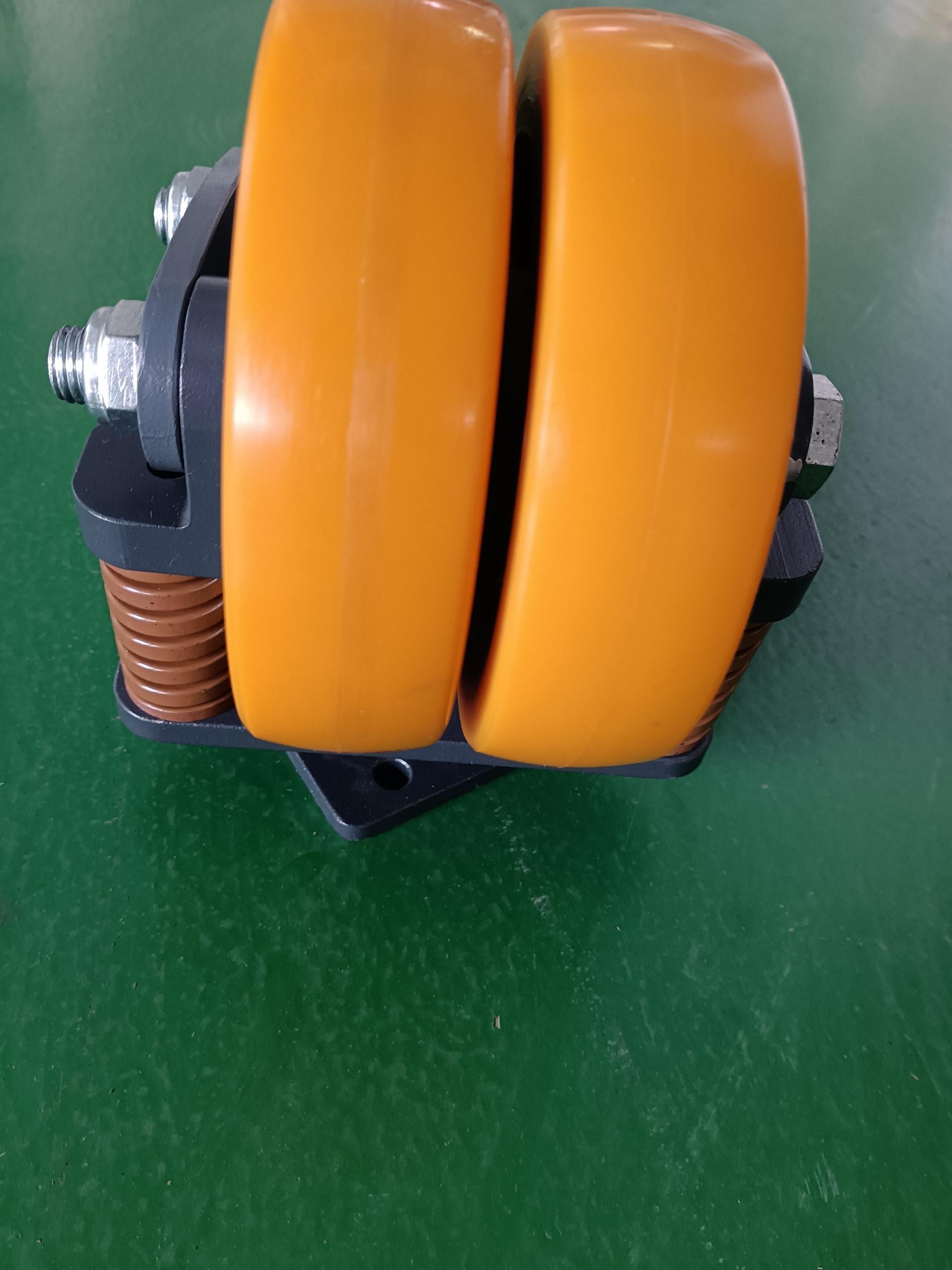 China Manufacturer 4/5/6/8/10/12 Inch White Nylon Twin Wheel Caster Heavy Duty Industrial Shock-absorbing Caster