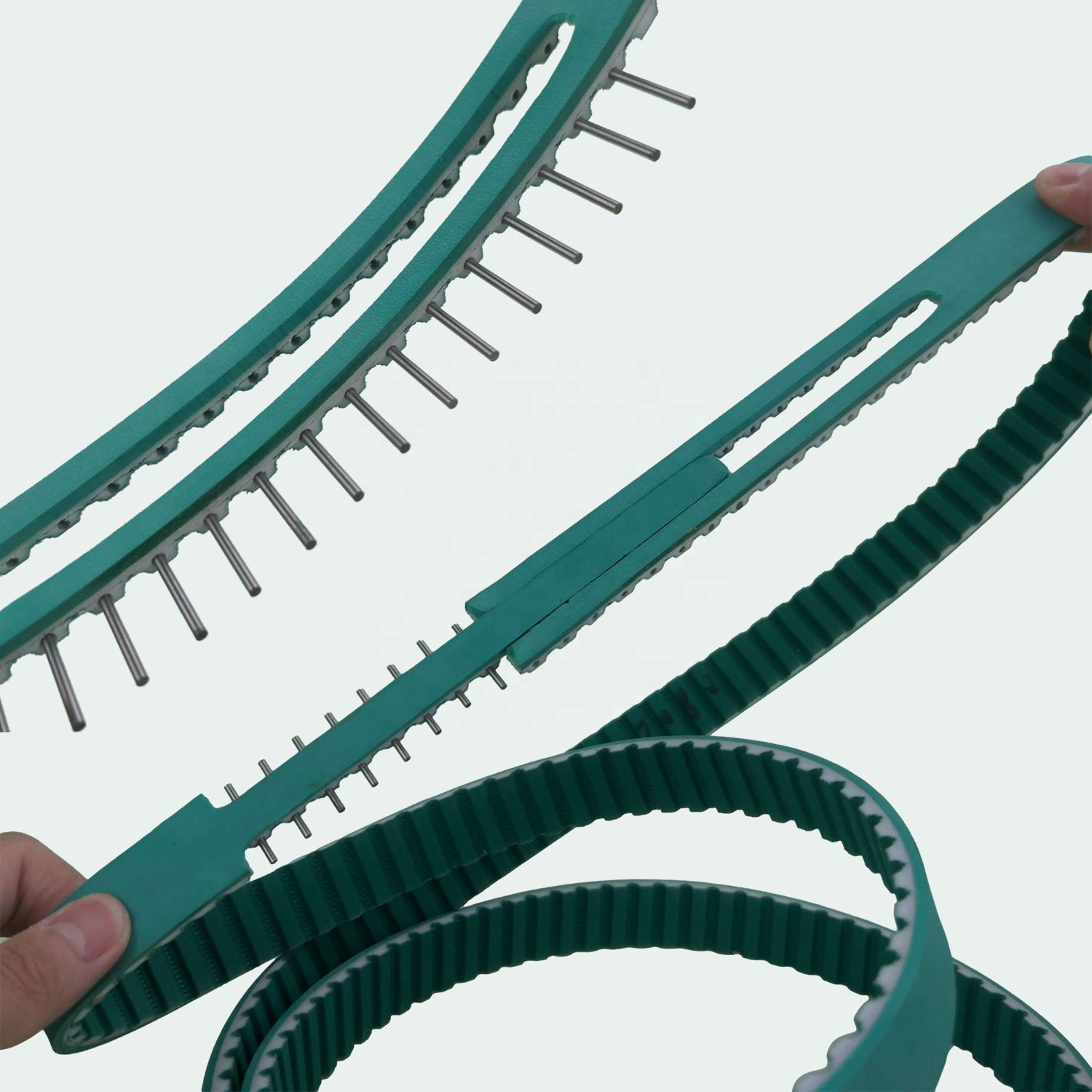 Wholesale T/AT/HTD/STD/RPP toothed PU/polyurethane transmission joined/pin splice joint timing belt
