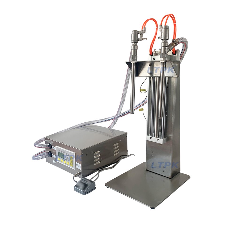 High Quality Double Heads Semi-auto Liquid Filling Machine for Perfume Cosmetic Liquid Product with Lifting Head
