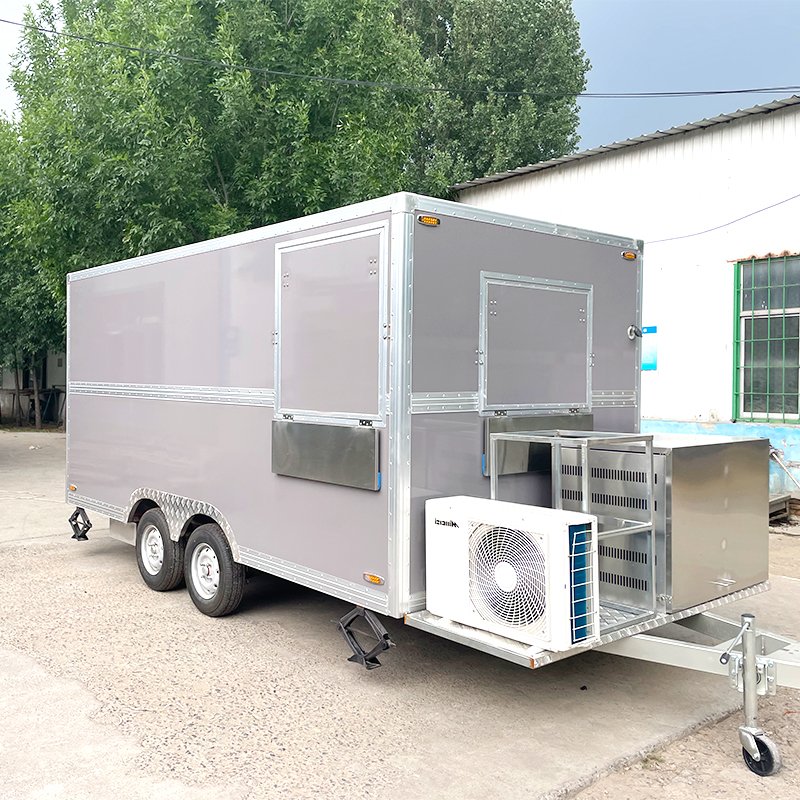 Food Cart Vending Tractor Trailer Design Tuk Tuk Taco Pizza Hamburger Snack Truck for Sale