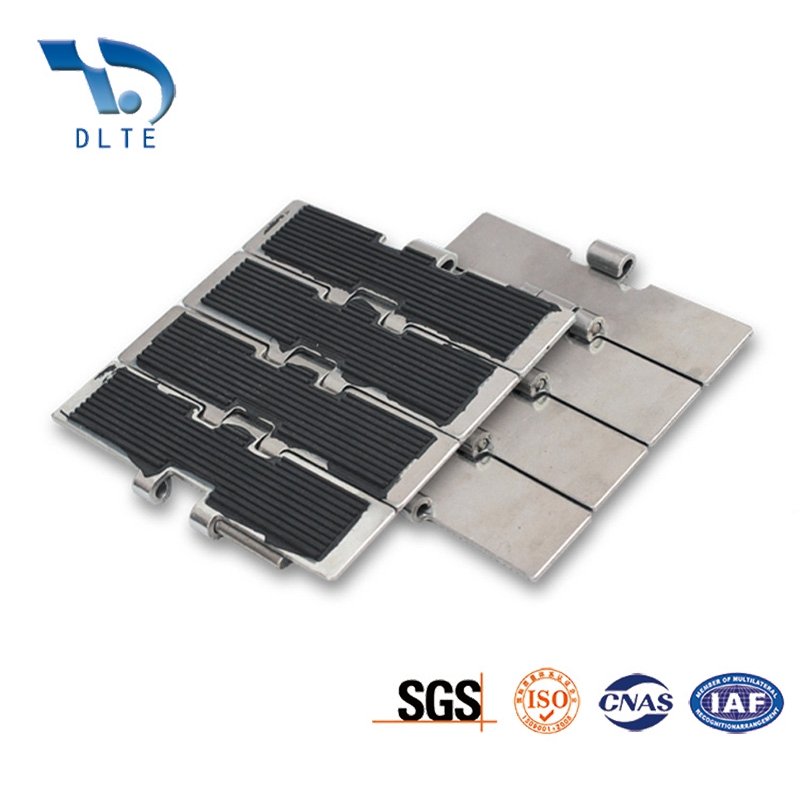 812 single hinge anti-skid chain stainless steel material steel flat top chain China factory direct delivery