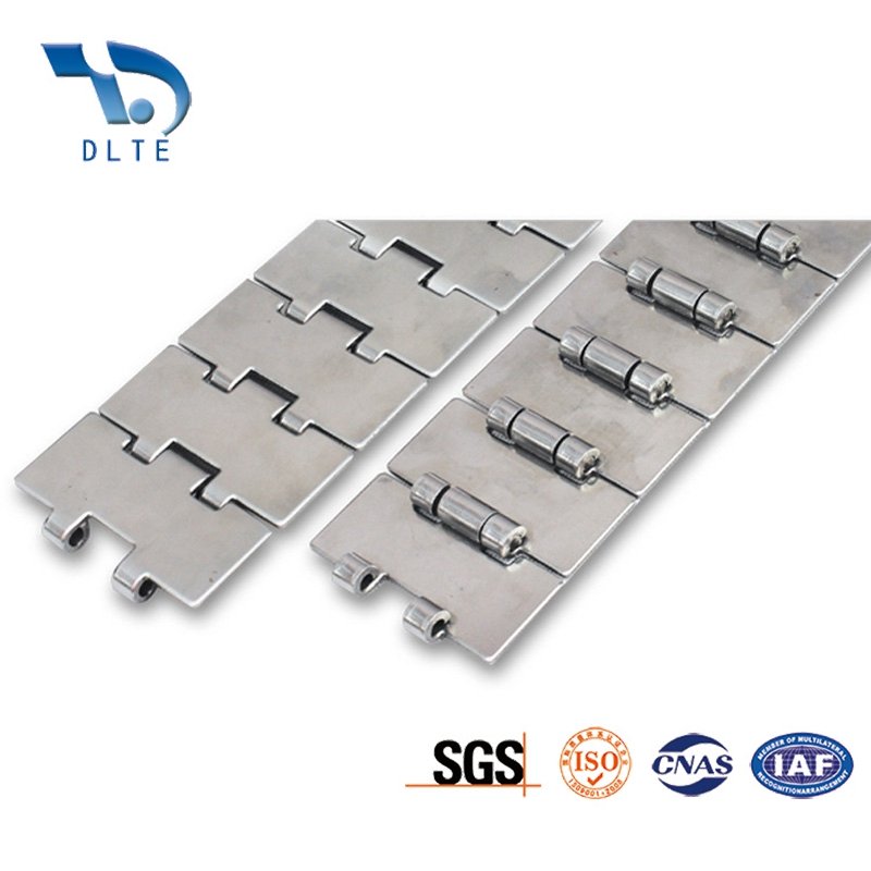 812 single hinge anti-skid chain stainless steel material steel flat top chain China factory direct delivery