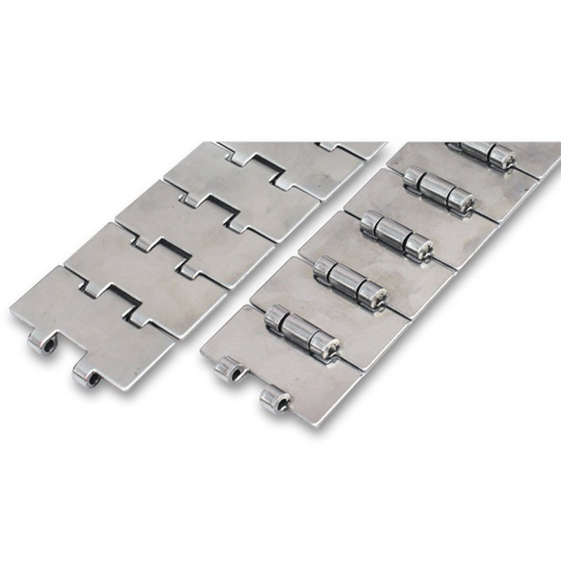 812 single hinge anti-skid chain stainless steel material steel flat top chain China factory direct delivery