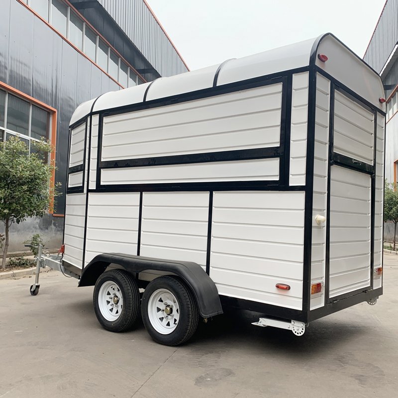 Hot Dog Ice Cream Cart Concession Food Horse Trailer Mobile Kitchen Truck Horsebox Trailer Bar With Full Equipment for Sale