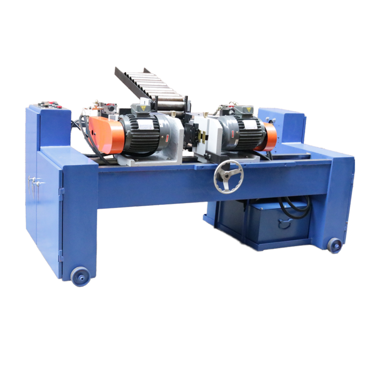 CNC automatic double-head chamfering machine for solid pipe rod end finishing chamfering equipment