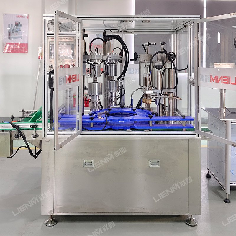 Factory Customized Aerosol Gas Spray Filling Machine Aerosol Production Line Body Spray Perfume Filling Machine Stainless Steel