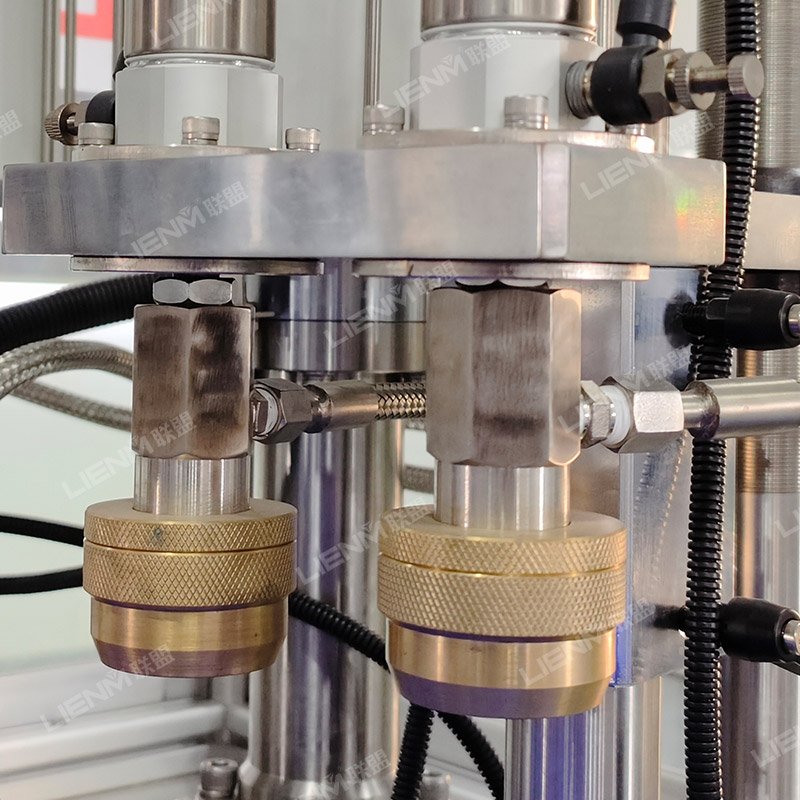 Factory Customized Aerosol Gas Spray Filling Machine Aerosol Production Line Body Spray Perfume Filling Machine Stainless Steel