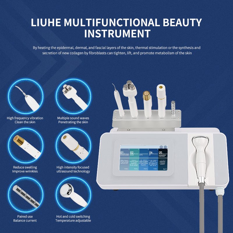 Multi-functional Six in One Deep Cleaning Beauty Machine to Improve Facial Redness and Anti-aging Slimming Beauty Machine