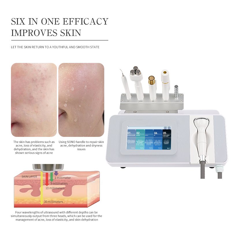 Multi-functional Six in One Deep Cleaning Beauty Machine to Improve Facial Redness and Anti-aging Slimming Beauty Machine