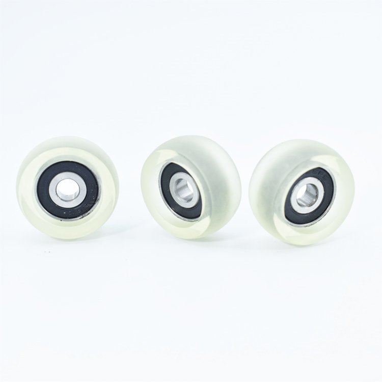 Cabinet sliding doors track rollers soft PU roller wheel PU62628-13 6x28x13mm polyurethane coated pulley wheels with bearings