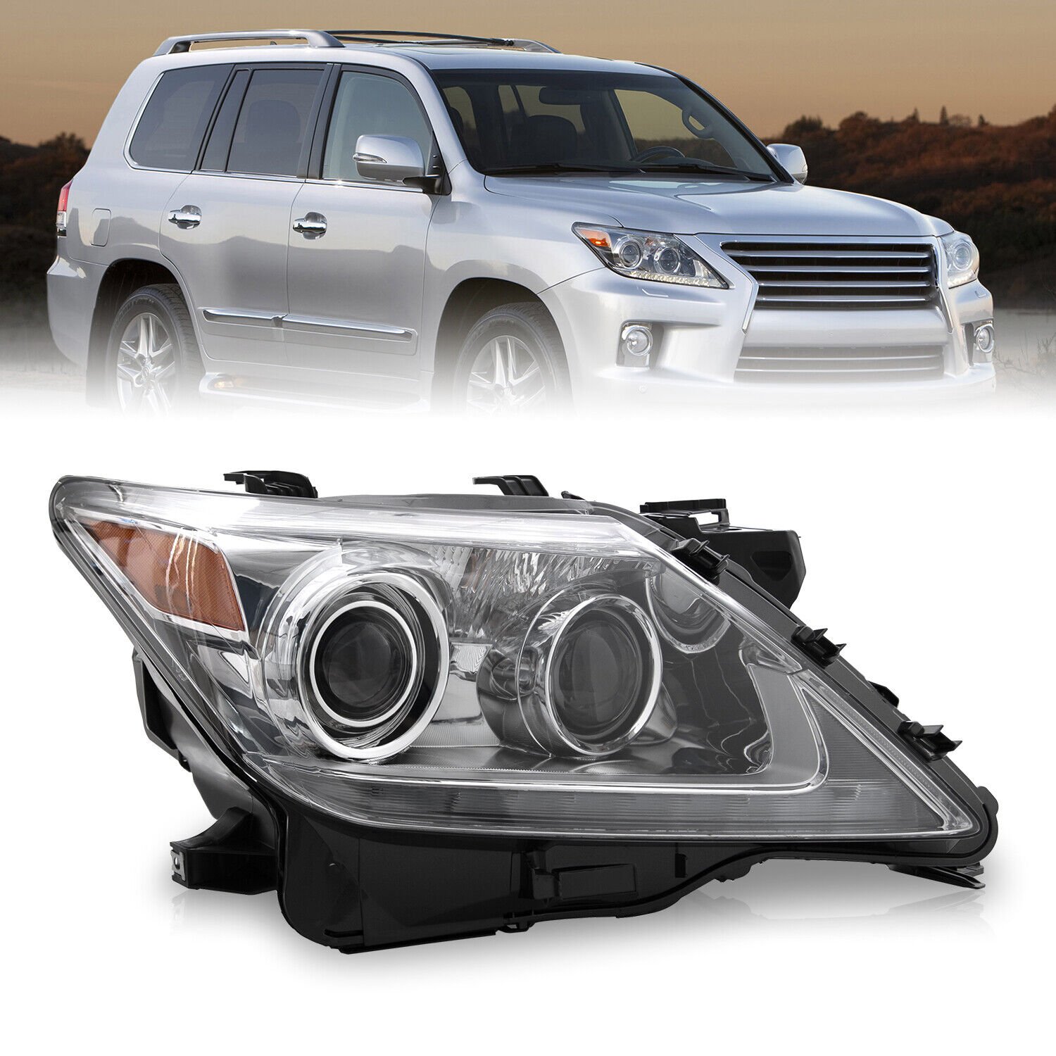 Highly Equipped LED Car Accessories for Lexus LX570 2012 New Condition Body Kit Headlamp Day Running Light Turning Headlight