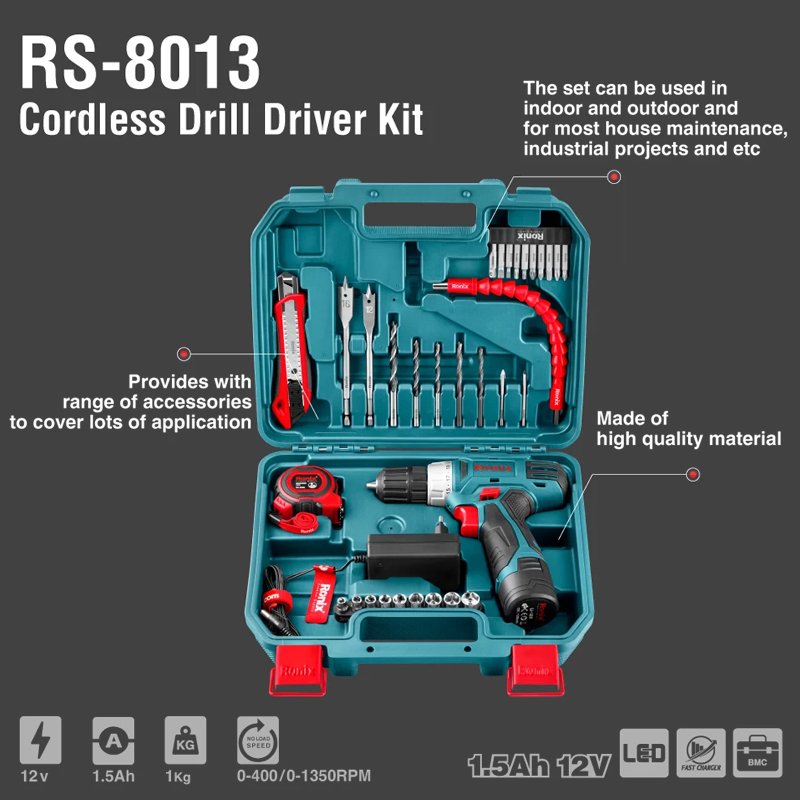 Hardware Electrical Power Combo Kit Cordless Herramientas Drill Machine Set Other Hand Wrench Tool Box Set Tools Kit Tool Sets