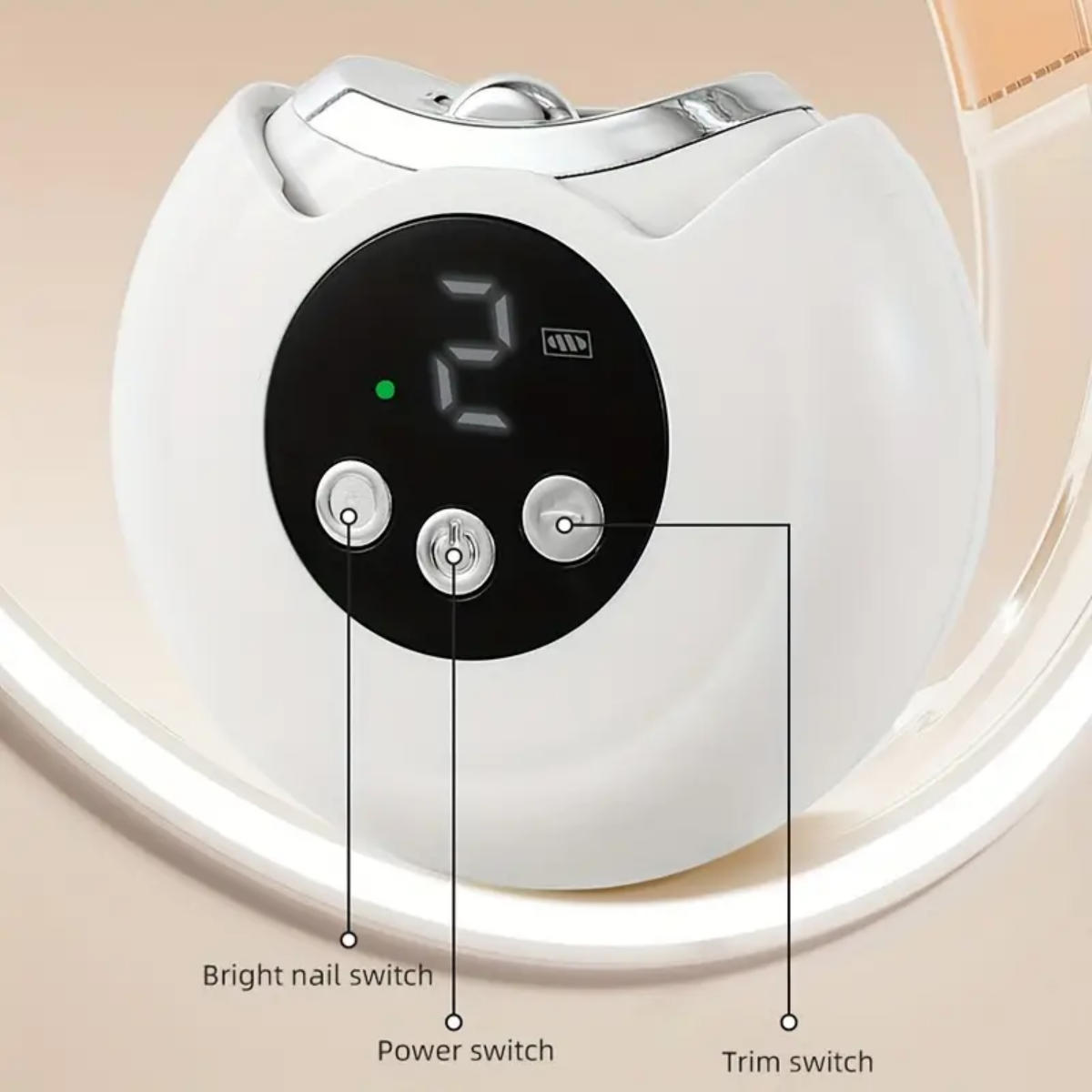 OEM Portable 2 In1 Electric Home Automatic Adult Children Nail Polisher and Clipper 400mAh Home Use Nail Care Equipment
