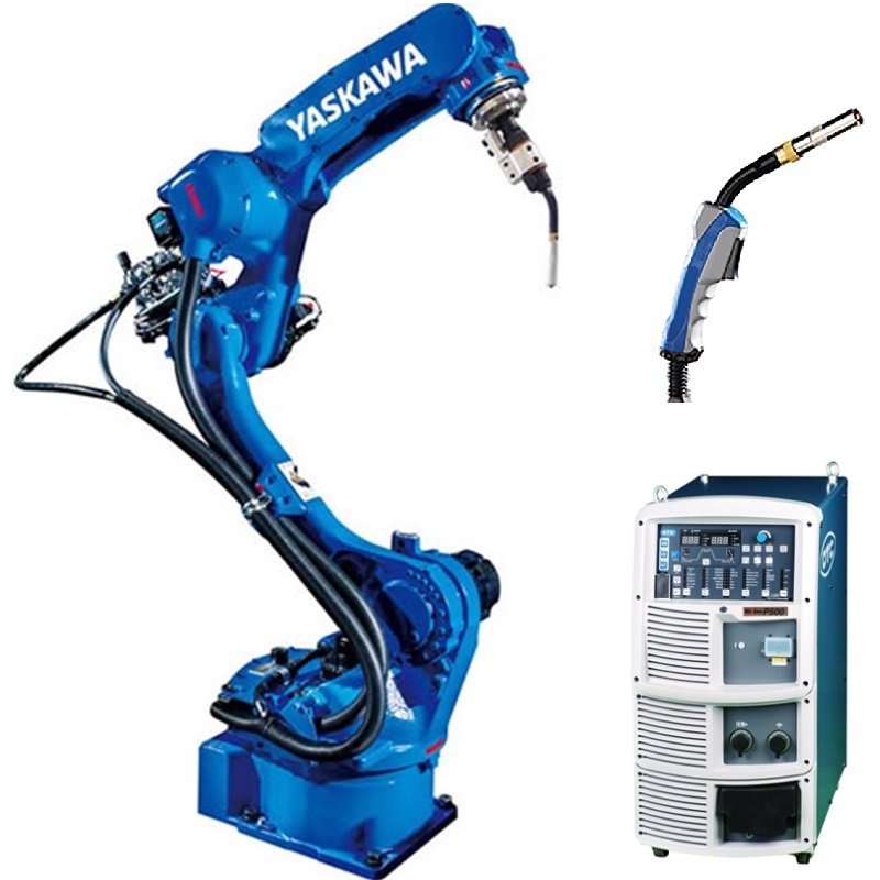 YASKAWA Industrial Robot AR 2010 With TBI Welding Torch and OTC Welders and Rails System for Mig Mag Tig Welding Robot Solution