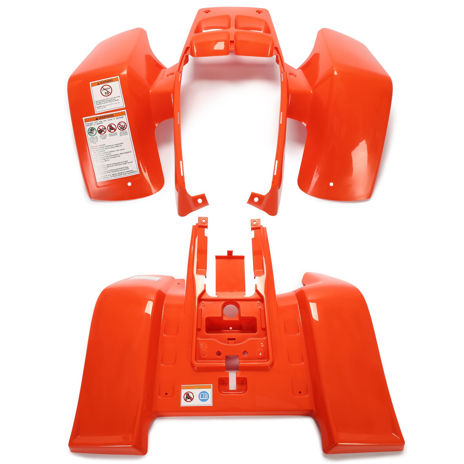 For 87-06 Yamaha Banshee 350 YFZ350 Orange Front & Rear Fenders Plastic Body Kit