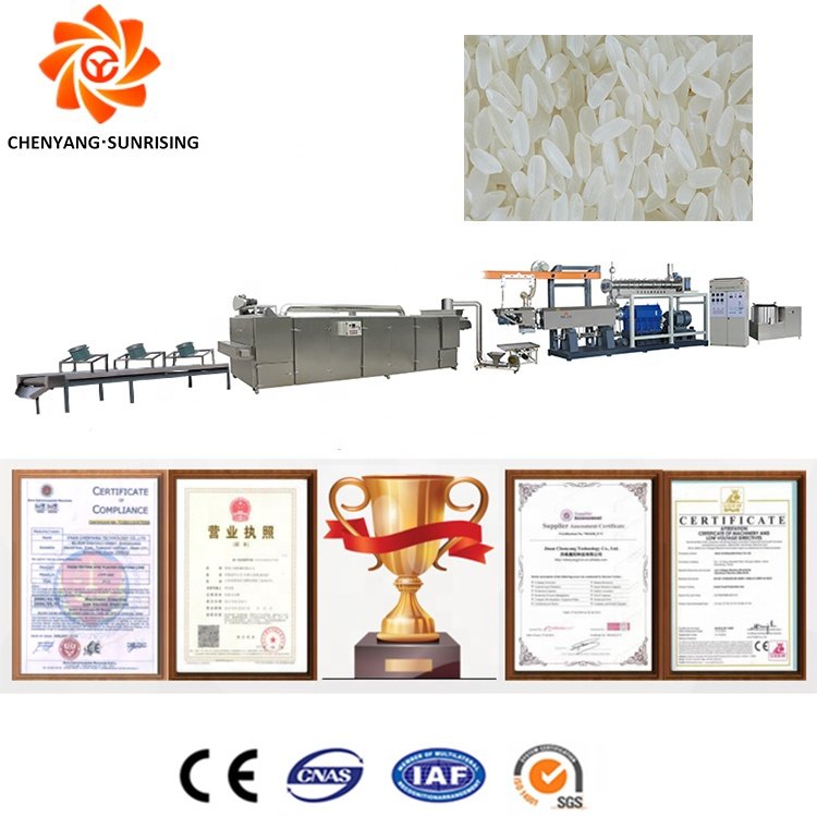 Automatic Re-produced Extruded Rice Production Processing Line Fortified Rice Machine Nutritional