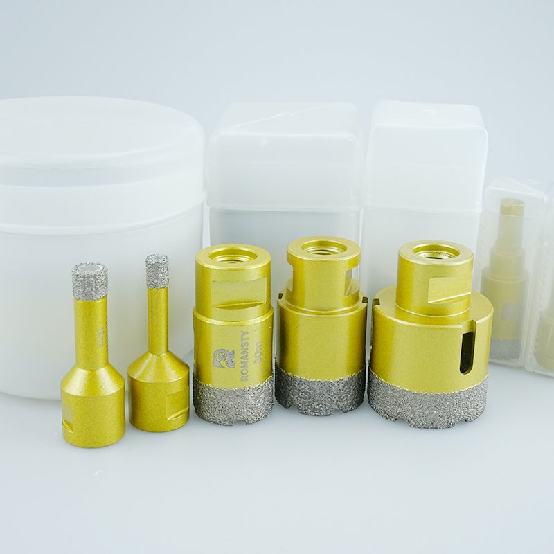 Diamond Crowns Brazed 16Pcs 6-60mm Core Drill Bit Sets for Concrete Granite Marble Ceramic Tile Cutting