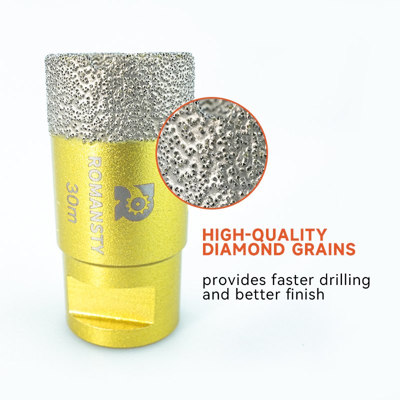 Diamond Crowns Brazed 16Pcs 6-60mm Core Drill Bit Sets for Concrete Granite Marble Ceramic Tile Cutting