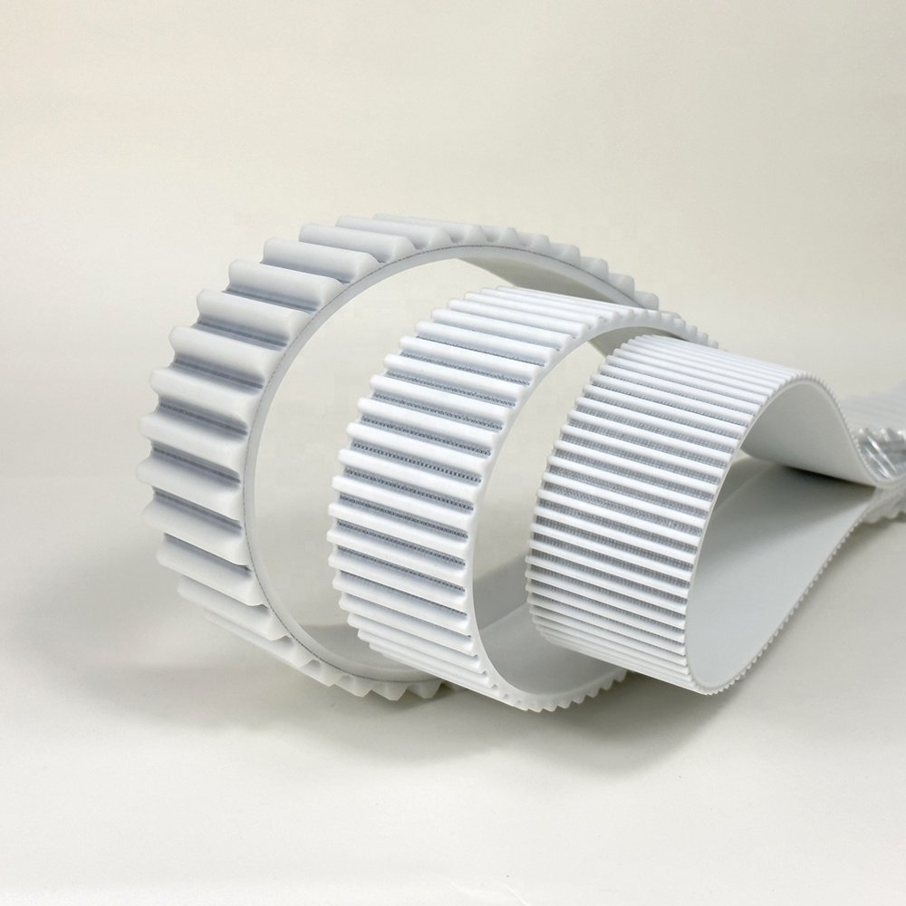 Polyurethane HTD8M Timing Belt White open-ended jointed pu transmission synchronous belt
