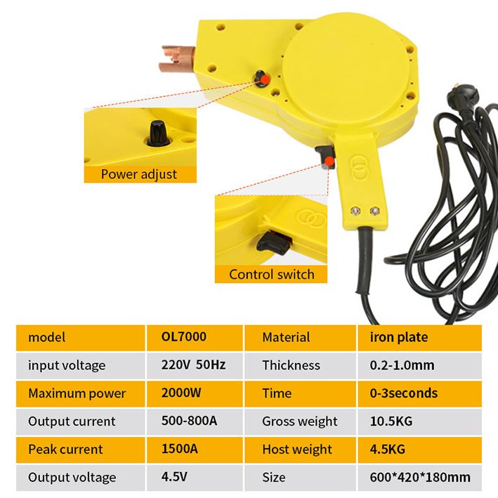 Spot Welding Machine Welder Spotter Dent Puller Car Body Dent Repair Equipment