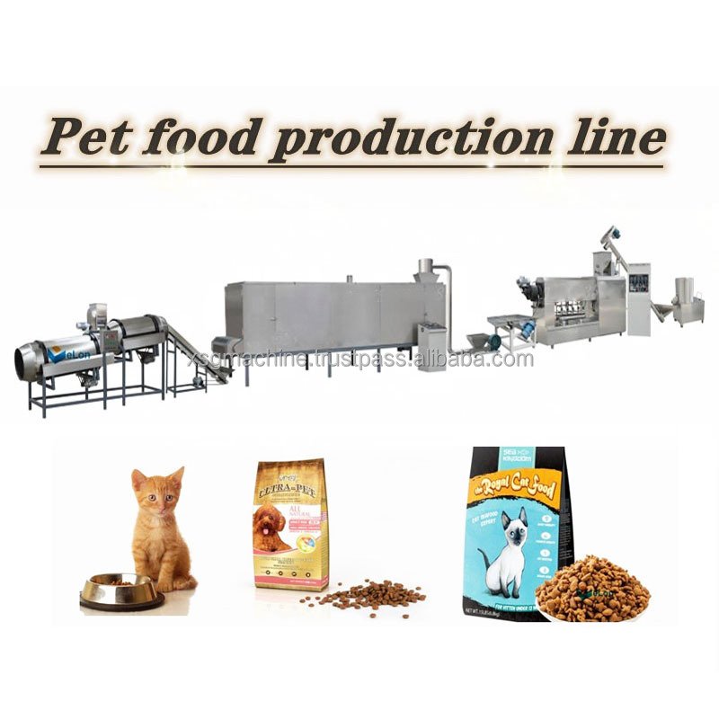 Automatic Dry Pet Dog Cat Food Processing Making Extrusion Extruder Machine