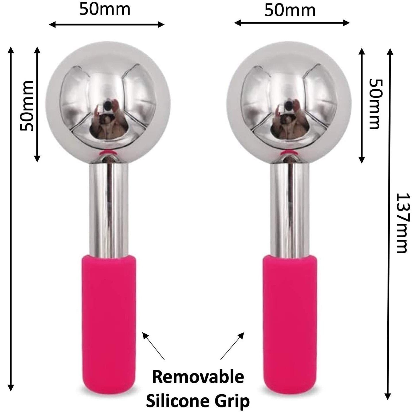 2024 Beauty Ice Globes Cool Massager Set for Face Neck & Body Sunburn Repair Anti-Allergic Roller Ice Hockey