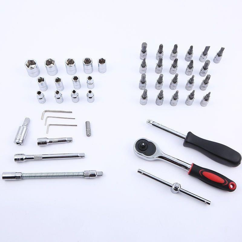 46 pcs socket kit small box car mechanical tool set combination wrench hand tool set car repair socket wrench set tools