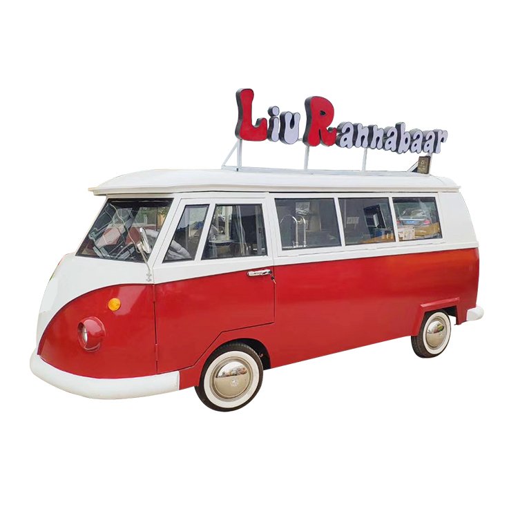 New Style Electric Food Truck Coffee Cart Van Mobile Kitchen Food Truck Vintage Food Truck for Sale