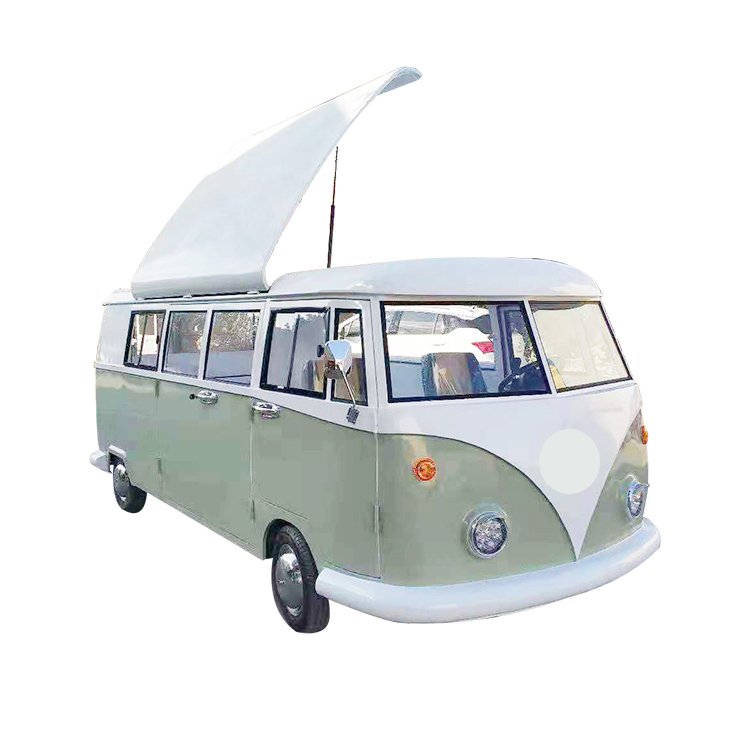 New Style Electric Food Truck Coffee Cart Van Mobile Kitchen Food Truck Vintage Food Truck for Sale