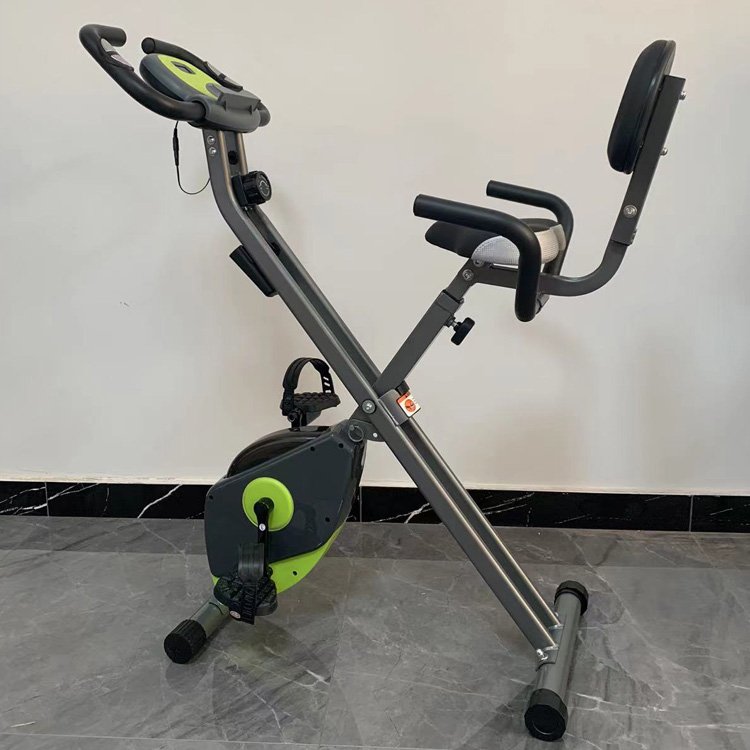 Competitive Price Foldable Magnetic Exercise Bike for Home Gym Use Indoor Sports Training with Belt Feature
