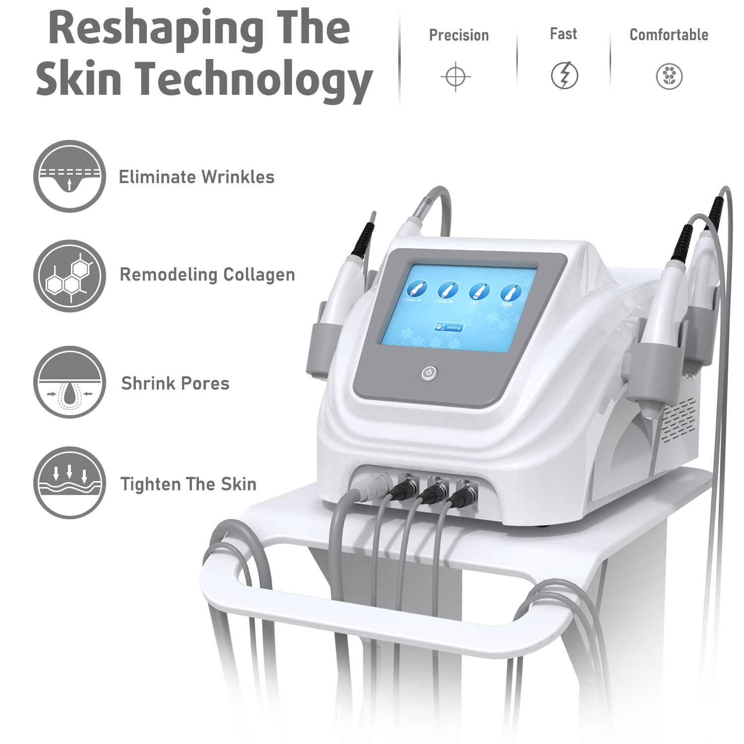 2024 Radio Frequency Scarlet Fractional Vivace Gold RfMicroneedling CPT Machine for Fix Facial Lift
