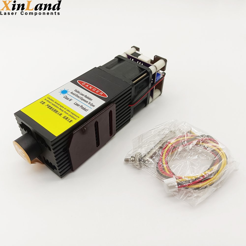 450nm High Power 40W Fixed Focal Fast Engraving Laser Head 10W Laser Output Power Cutting Engraving Module