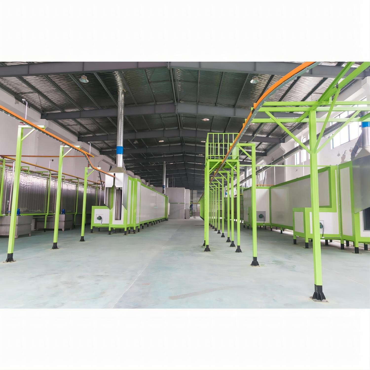 High Efficiency Powder Coating Production Line Available in Manual Semi-Auto or Automatic Options