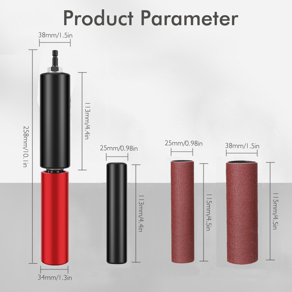 Woodworking sanding tools: Belt sander sanding rod comes with sandpaper