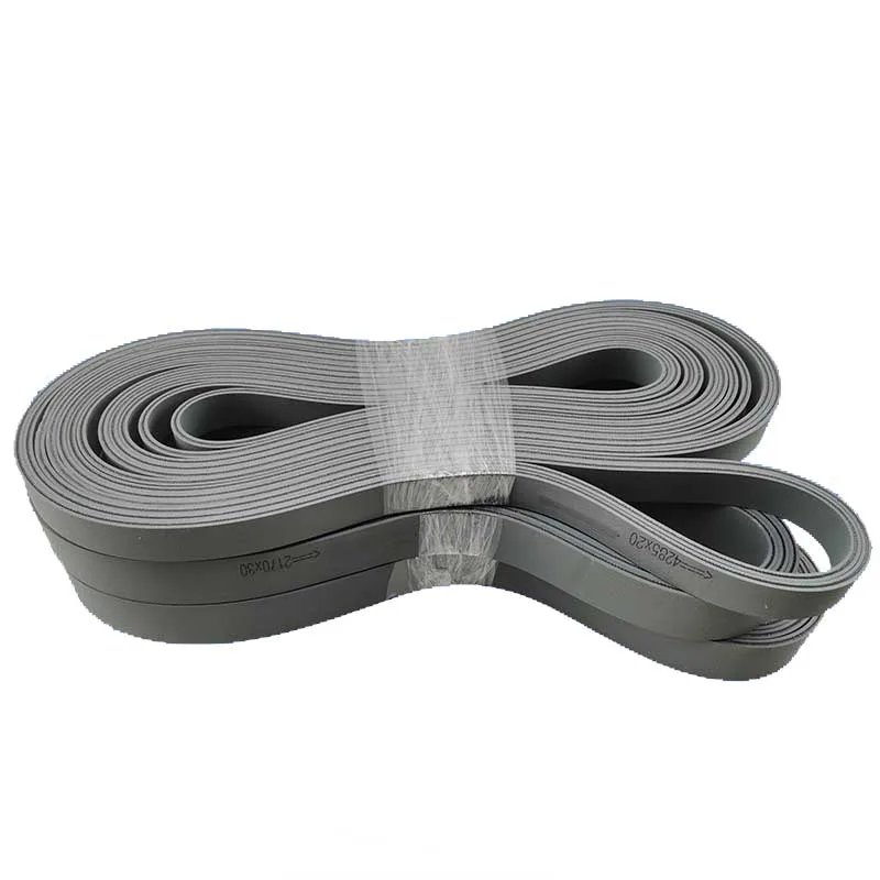 Wear Resistant Multiple Size Grey Nylon Flat Belt Textile Machine Band Kit Transmission Drive Belt Conveyor Timing Belt