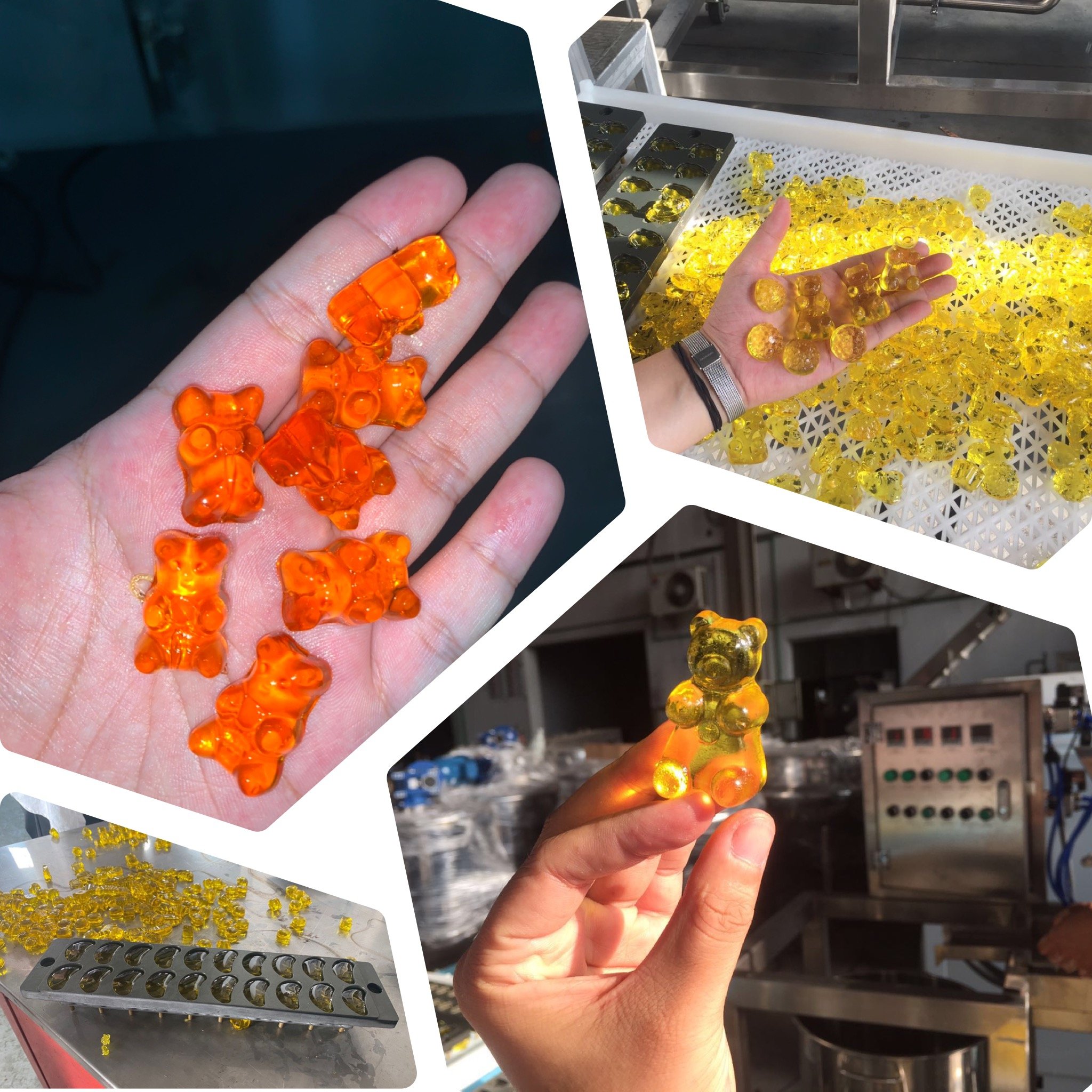 Semi Auto 316 SUS Vitamin Soft Candy Gum Gelatin Production Line Bear Jelly Candy Making Machine With CE