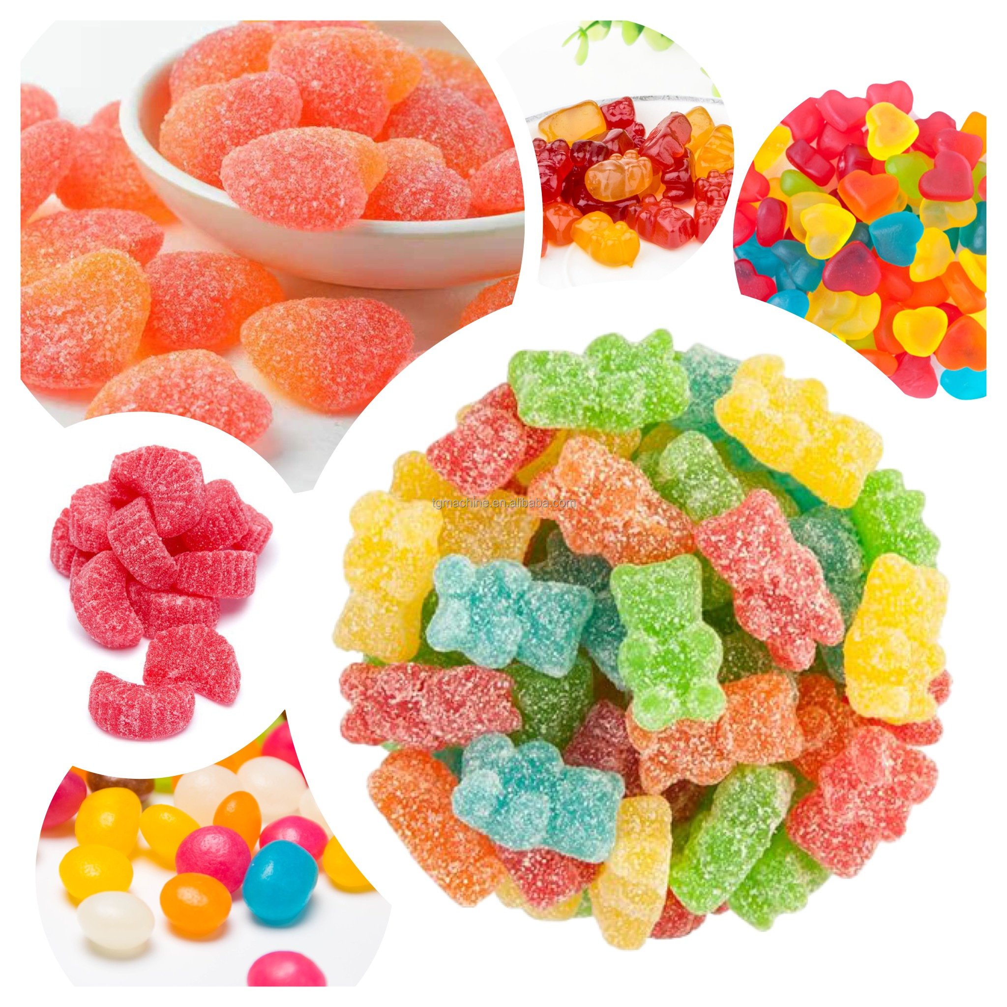 Semi Auto 316 SUS Vitamin Soft Candy Gum Gelatin Production Line Bear Jelly Candy Making Machine With CE