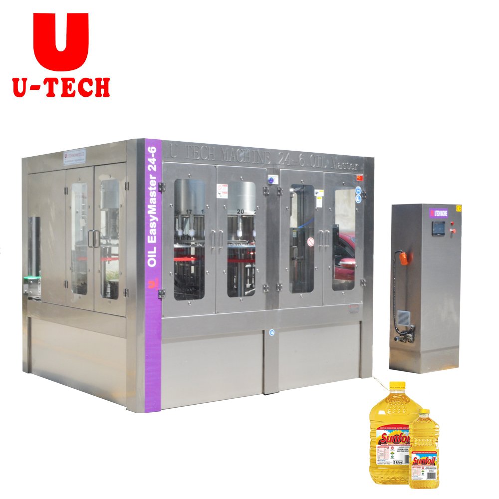 Automatic Rotary Crude Palm Sunflower Olive Oil Simple Filling and Sealing Machine Production Line for Small Business Price