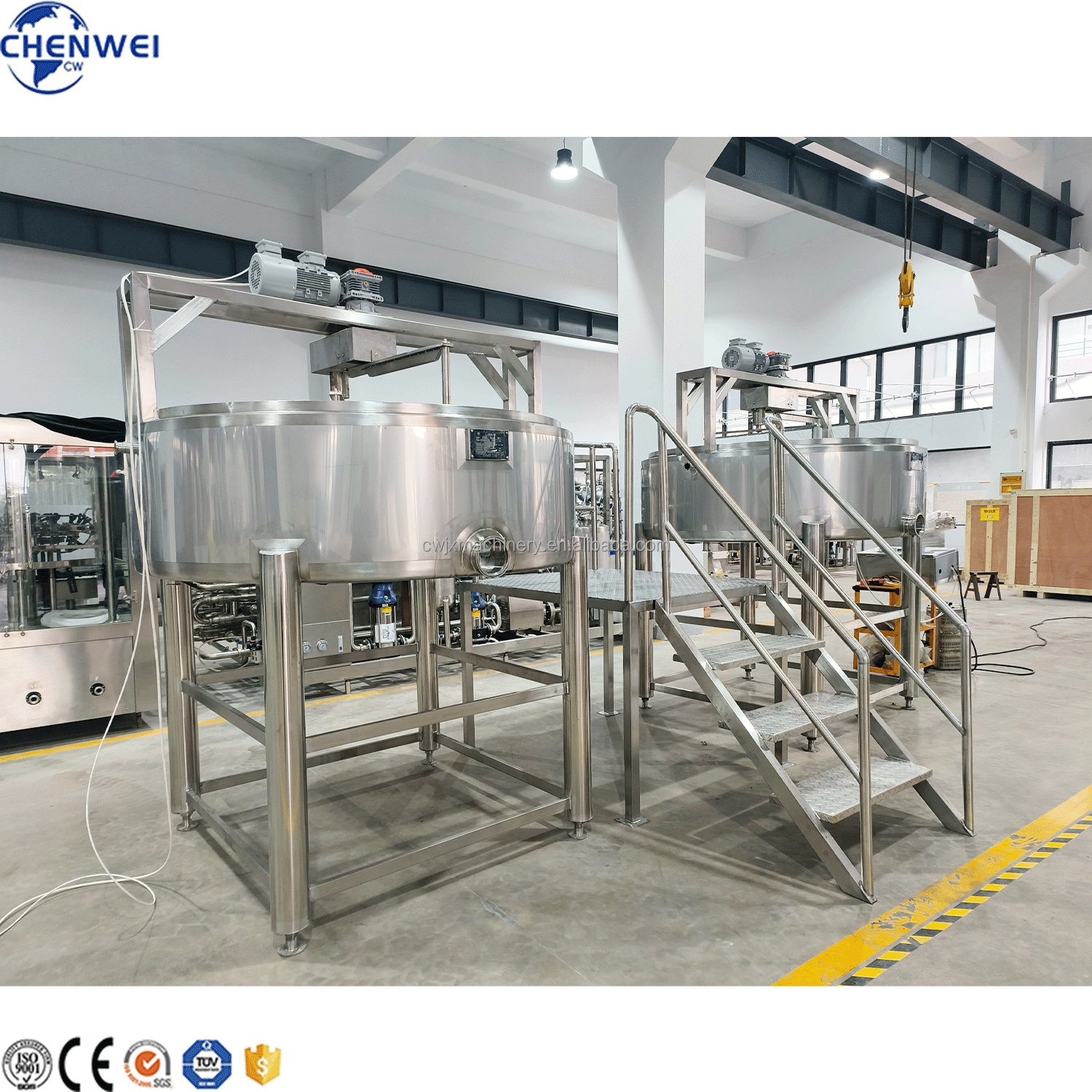 1000 Liters Cheese Vat Tank Mozzarella Cheese Making Machine Dairy Processing Equipment